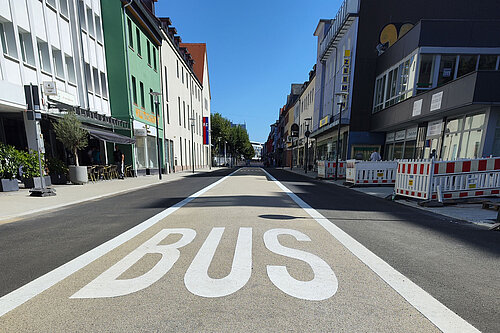 Bus lane in Hanau