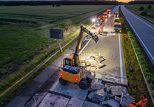 Disc replacement on the A19 motorway